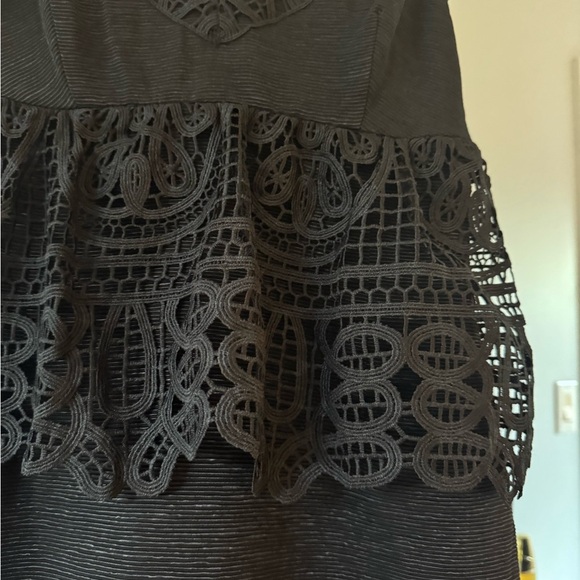 Gianni Bini Elegant Black Lace Peplum Dress US 4 - Picture 5 of 17